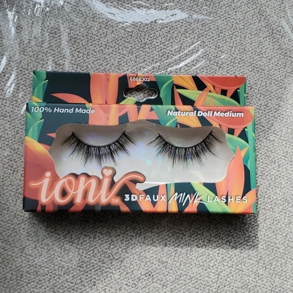 Ioni 3D Faux Mink Lashes Women's 100% Handmade Bundle 2
